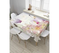 Прямоугольная скатерть JOYARTY Акварельное цветение из сатена tc_32915_120x145