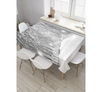 Прямоугольная скатерть JOYARTY Бульвар зимней ночью из сатена tc_27770_120x145