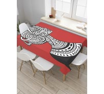 Прямоугольная скатерть JOYARTY Африканка тату из сатена tc_36761_120x145