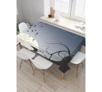 Прямоугольная скатерть JOYARTY Ведьма под луной из сатена tc_18801_120x145