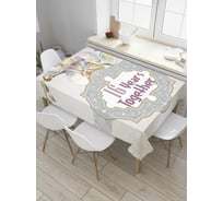 Прямоугольная скатерть JOYARTY 16 лет вместе из сатена tc_7851_120x145