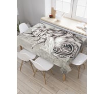 Прямоугольная скатерть JOYARTY Бородатый викинг из сатена tc_21839_120x145