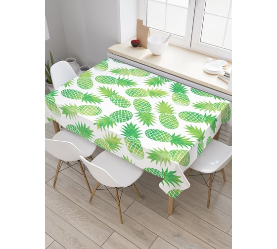 Прямоугольная скатерть JOYARTY Ананасовые тропики из сатена tc_47775_120x145 1