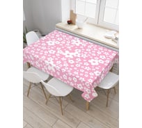 Прямоугольная скатерть JOYARTY Белая весна из сатена tc_29557_120x145