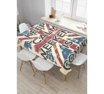 Прямоугольная скатерть JOYARTY Британский флаг и надпись на английском языке tc_4515_120x145