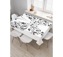 Прямоугольная скатерть JOYARTY Ажурная бабочка из сатена tc_29133_120x145