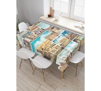 Прямоугольная скатерть JOYARTY Античный коллаж из сатена tc_18454_120x145