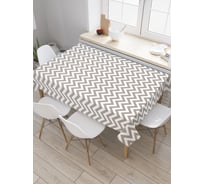 Прямоугольная скатерть JOYARTY Ахроматический зигзаги из сатена tc_23602_120x145