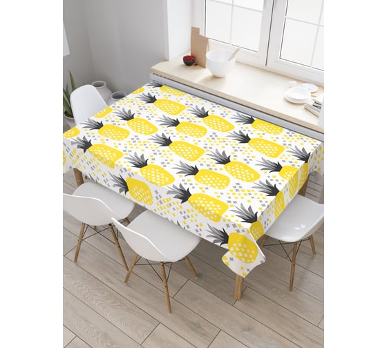 Прямоугольная скатерть JOYARTY Ананасовые грядки из сатена tc_58236_120x145 1