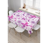 Прямоугольная скатерть JOYARTY Бабочки любят цветы из сатена tc_15886_120x145