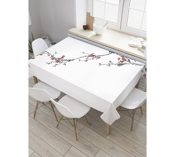 Прямоугольная скатерть JOYARTY Ветка направления из сатена tc_9111_120x145 1