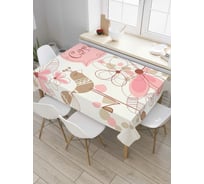 Прямоугольная скатерть JOYARTY Валентинка Кэрол из сатена tc_4460_120x145