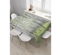 Прямоугольная скатерть JOYARTY Березовый край из сатена tc_9336_120x145