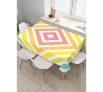 Прямоугольная скатерть JOYARTY Абстрактные цветные ромбы из сатена tc_29660_120x145