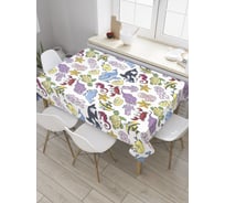 Прямоугольная скатерть JOYARTY Веселые морские жители из сатена tc_31575_120x145