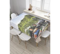 Прямоугольная скатерть JOYARTY Атрибуты охотника из сатена tc_35791_120x145