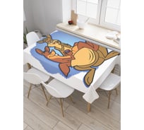 Прямоугольная скатерть JOYARTY Веселые кенгуру из сатена tc_4953_120x145