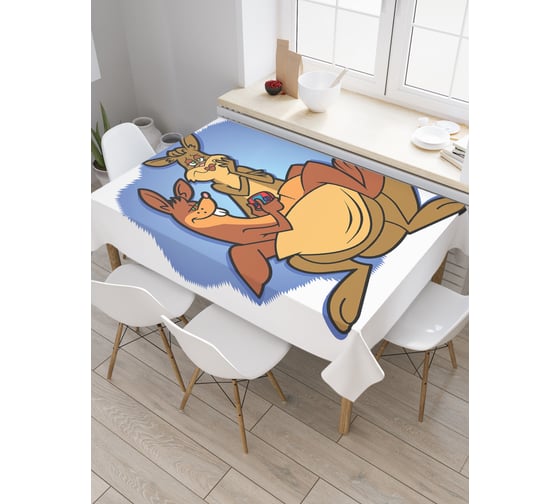 Прямоугольная скатерть JOYARTY Веселые кенгуру из сатена tc_4953_120x145 1