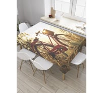 Прямоугольная скатерть JOYARTY Велосипед из сатена tc_8989_120x145