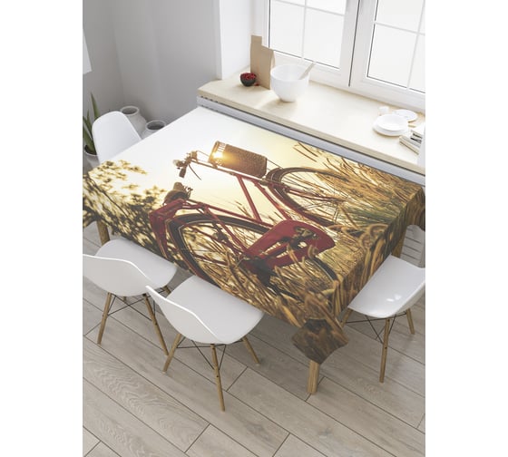 Прямоугольная скатерть JOYARTY Велосипед из сатена tc_8989_120x145 1