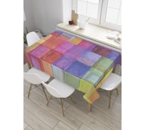 Прямоугольная скатерть JOYARTY Акварельный пэчворк из сатена tc_31492_120x145