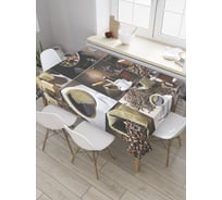 Прямоугольная скатерть JOYARTY Ароматный кофе из сатена tc_32051_120x145