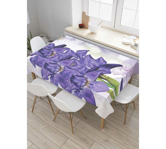 Прямоугольная скатерть JOYARTY Букет природы из сатена tc_7559_120x145