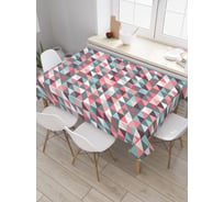Прямоугольная скатерть JOYARTY Абстракция клетки из сатена tc_29764_120x145
