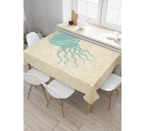 Прямоугольная скатерть JOYARTY Волнистая медуза из сатена tc_5946_120x145