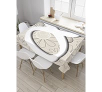 Прямоугольная скатерть JOYARTY Альфа на цветах из сатена tc_7859_120x145
