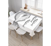 Прямоугольная скатерть JOYARTY Большая рыба из сатена tc_29760_120x145