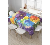 Прямоугольная скатерть JOYARTY Акриловые цветы из сатена tc_4872_120x145