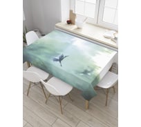 Прямоугольная скатерть JOYARTY Аистенок над водой из сатена tc_32225_120x145