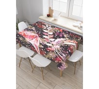 Прямоугольная скатерть JOYARTY Бабочка на ветке из сатена tc_28872_120x145