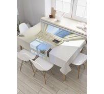 Прямоугольная скатерть JOYARTY Вид из окон из сатена tc_34792_120x145