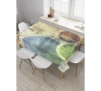 Прямоугольная скатерть JOYARTY Винтажные круги из сатена tc_32762_120x145