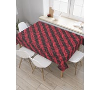 Прямоугольная скатерть JOYARTY Ажур сквозь полосы из сатена tc_29256_120x145