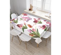 Прямоугольная скатерть JOYARTY Весенние цветы из сатена tc_29415_120x145