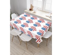 Прямоугольная скатерть JOYARTY Американские сердца из сатена tc_20694_120x145