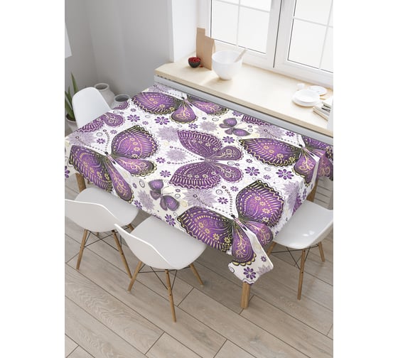 Прямоугольная скатерть JOYARTY Ажурные крылья из сатена tc_29165_120x145 1