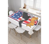 Прямоугольная скатерть JOYARTY Американский герб из сатена tc_18426_120x145