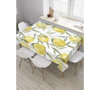 Прямоугольная скатерть JOYARTY Ветви лимона из сатена tc_31934_120x145