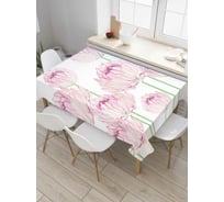 Прямоугольная скатерть JOYARTY Весенние пионы из сатена tc_65561_120x145