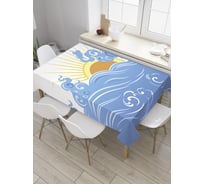 Прямоугольная скатерть JOYARTY Бушующее море из сатена tc_31652_120x145
