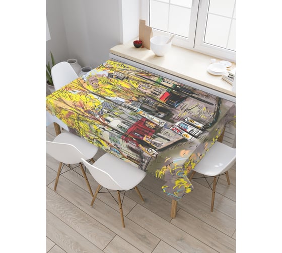 Прямоугольная скатерть JOYARTY В городе осень из сатена tc_3459_120x145 1