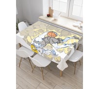 Прямоугольная скатерть JOYARTY Абстракция баскетбола из сатена tc_29494_120x145