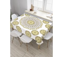 Прямоугольная скатерть JOYARTY Абстракция кругов из сатена tc_33842_120x145