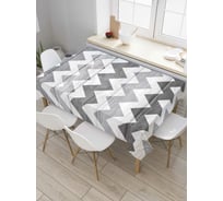 Прямоугольная скатерть JOYARTY Будничный зигзаг из сатена tc_4316_120x145