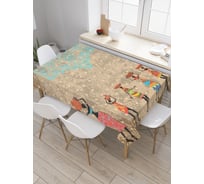 Прямоугольная скатерть JOYARTY Африканская радость из сатена tc_23231_120x145