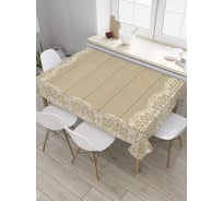 Прямоугольная скатерть JOYARTY Ажурная рамка из сатена tc_28583_120x145
